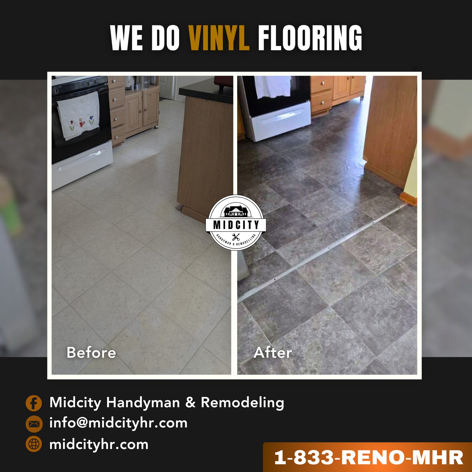 Vinyl flooring before and after WNY