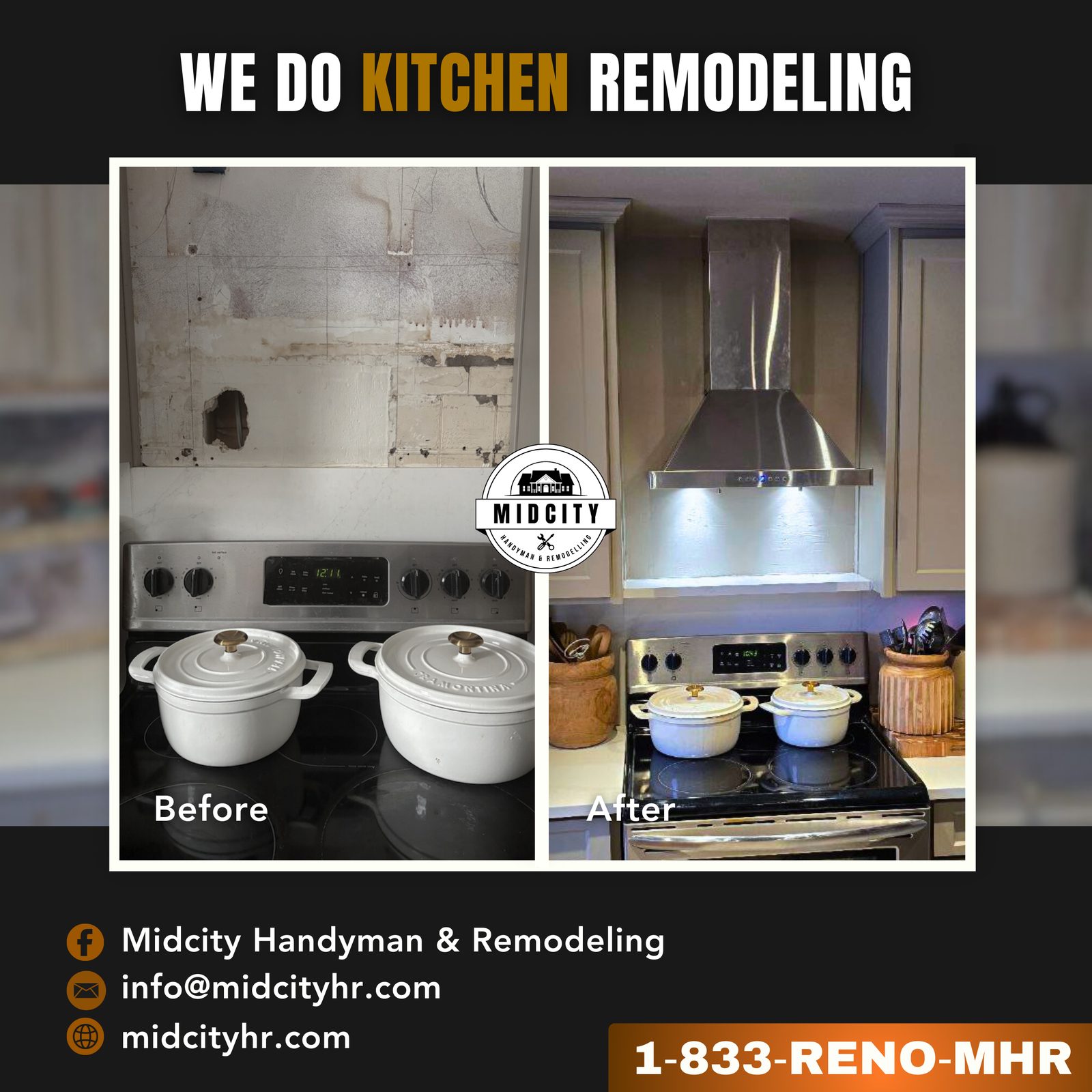 Kitchen remodel before and after WNY